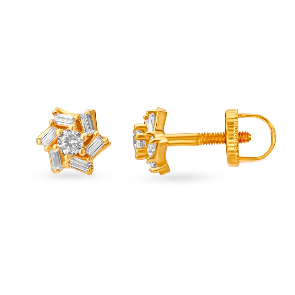 Stunning Gold Stud Earrings for Kids,,hi-res image number null