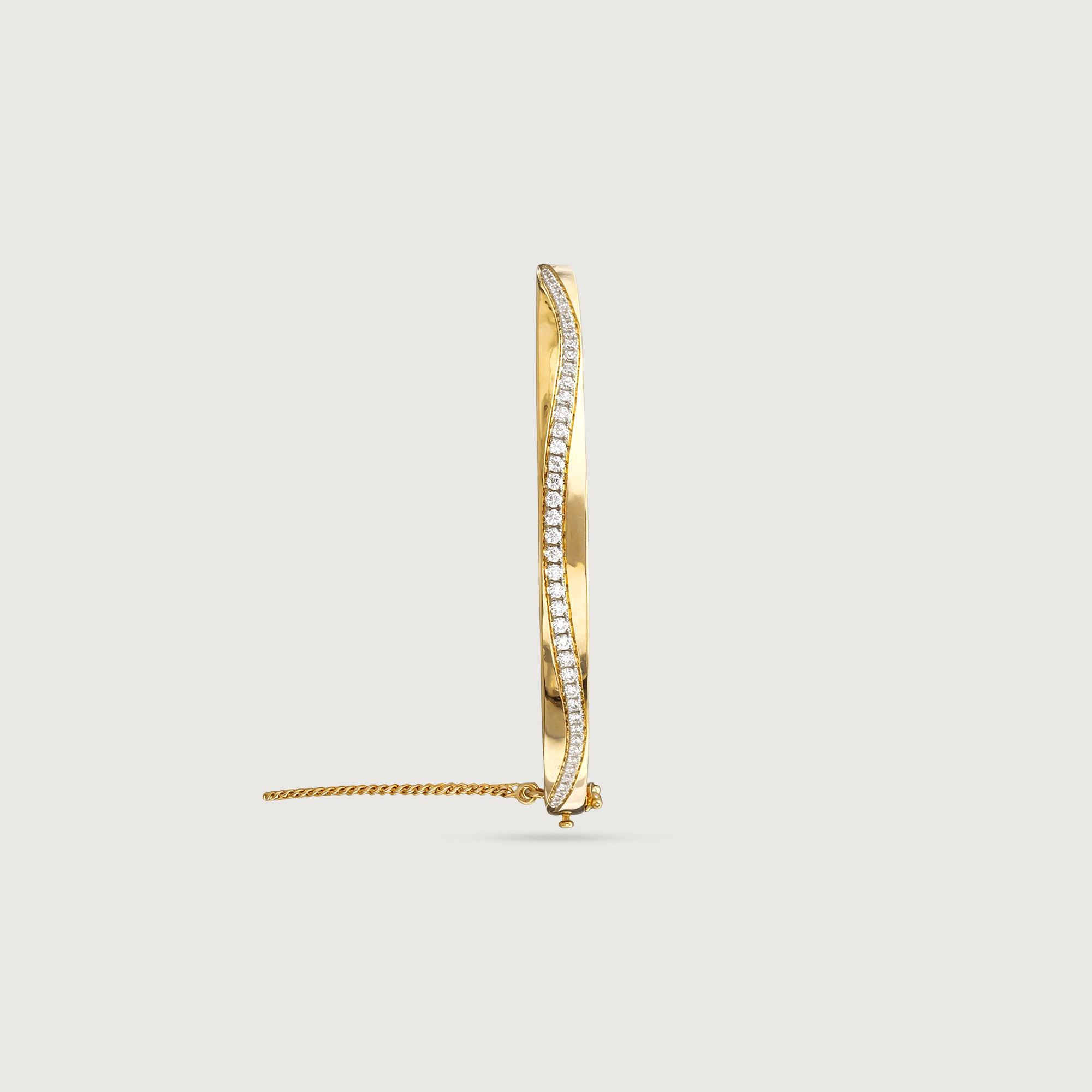 Sleek Curve Gold Bangle,,hi-res image number null