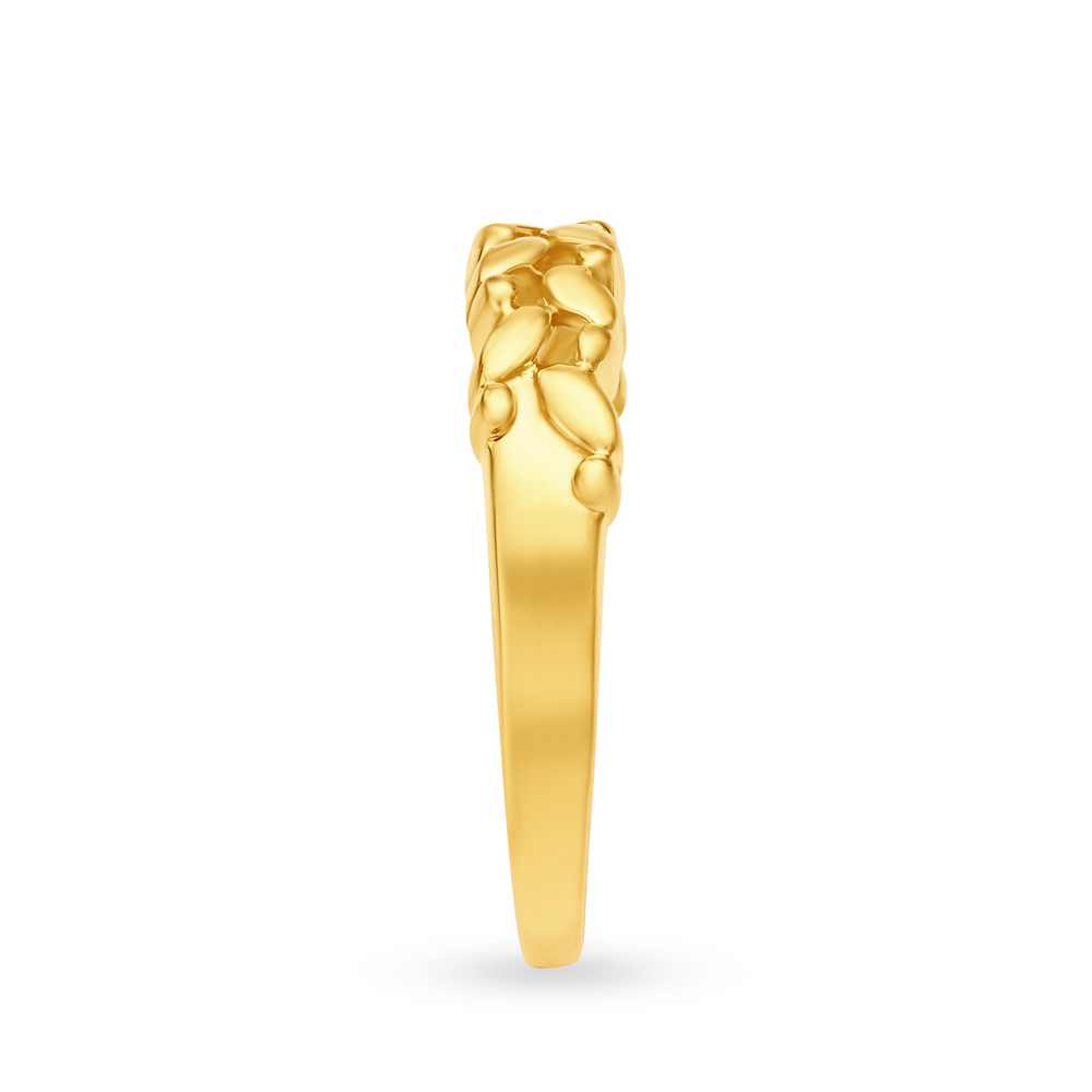 Beautiful 22 Karat Yellow Gold Braided Finger Ring,,hi-res image number null