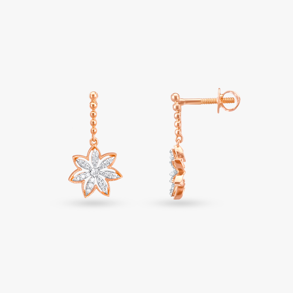 Radiant Bloom Diamond Pendant with Chain and Earrings Set,,hi-res image number null