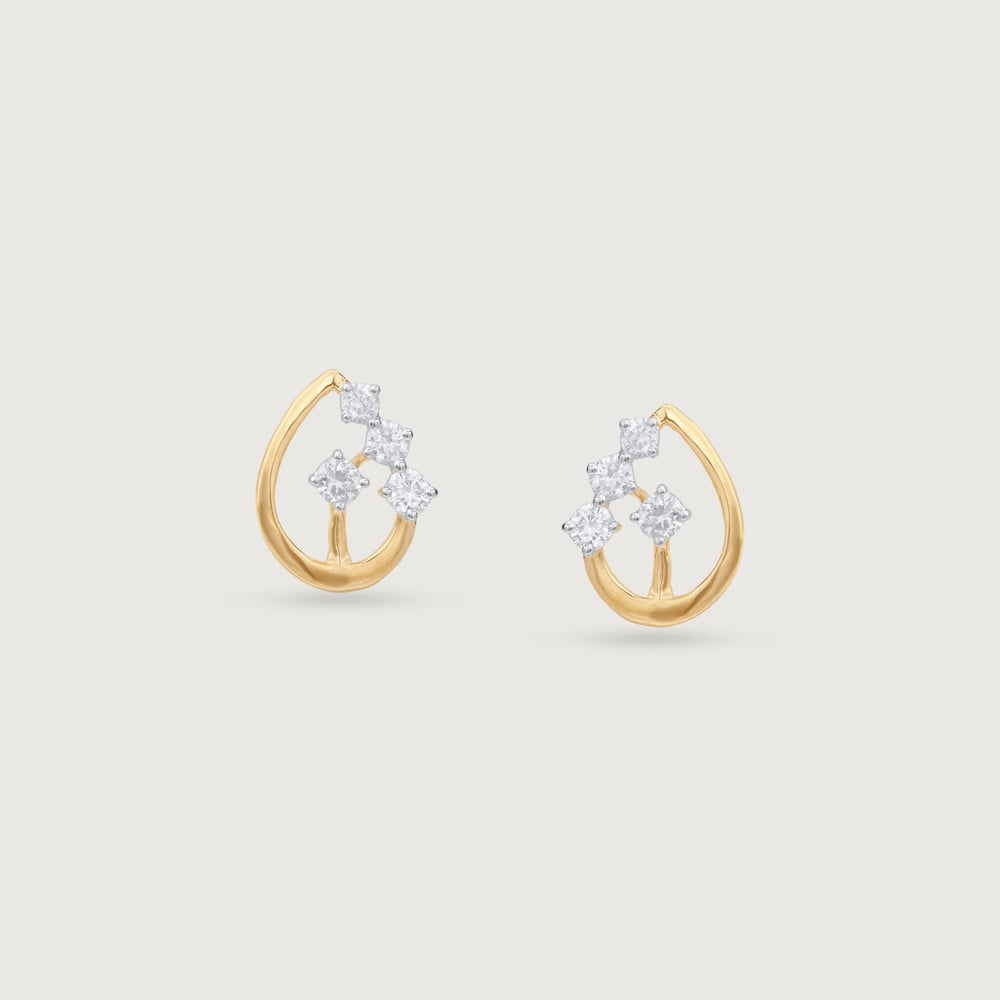 Gleaming Teardrop Diamond Earrings,,hi-res image number null
