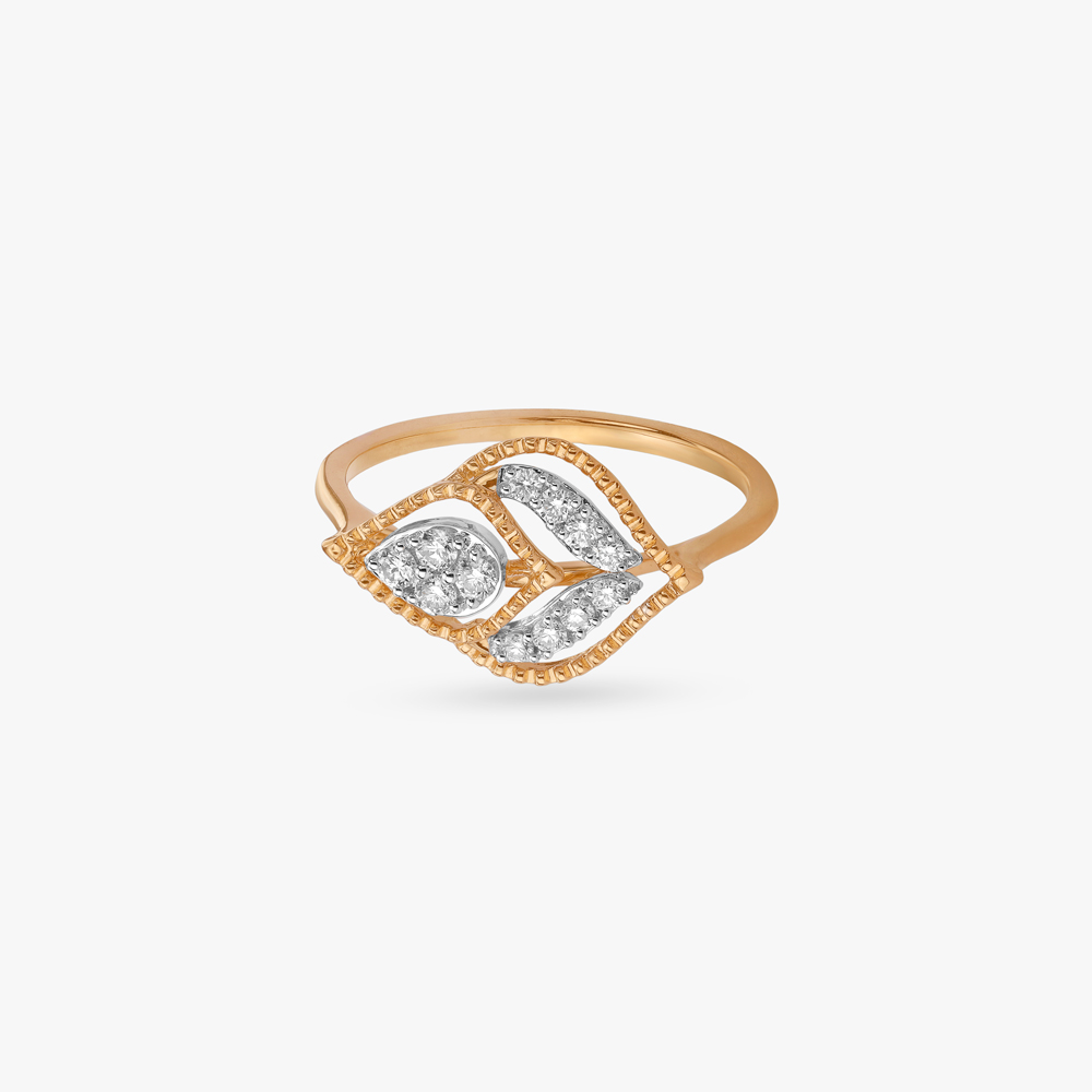 Leafy Glow Diamond Finger Ring,,hi-res image number null