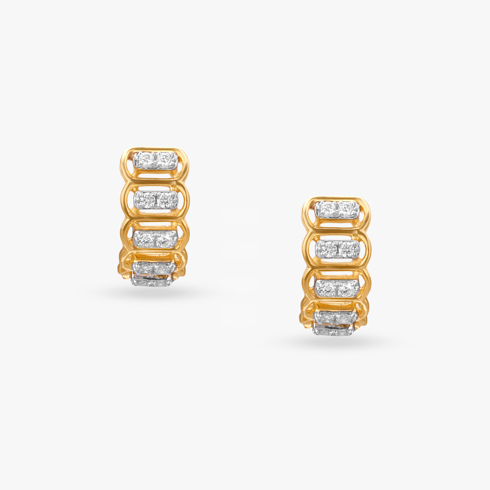 Linked Brilliance Diamond Hoop Earrings,,hi-res image number null