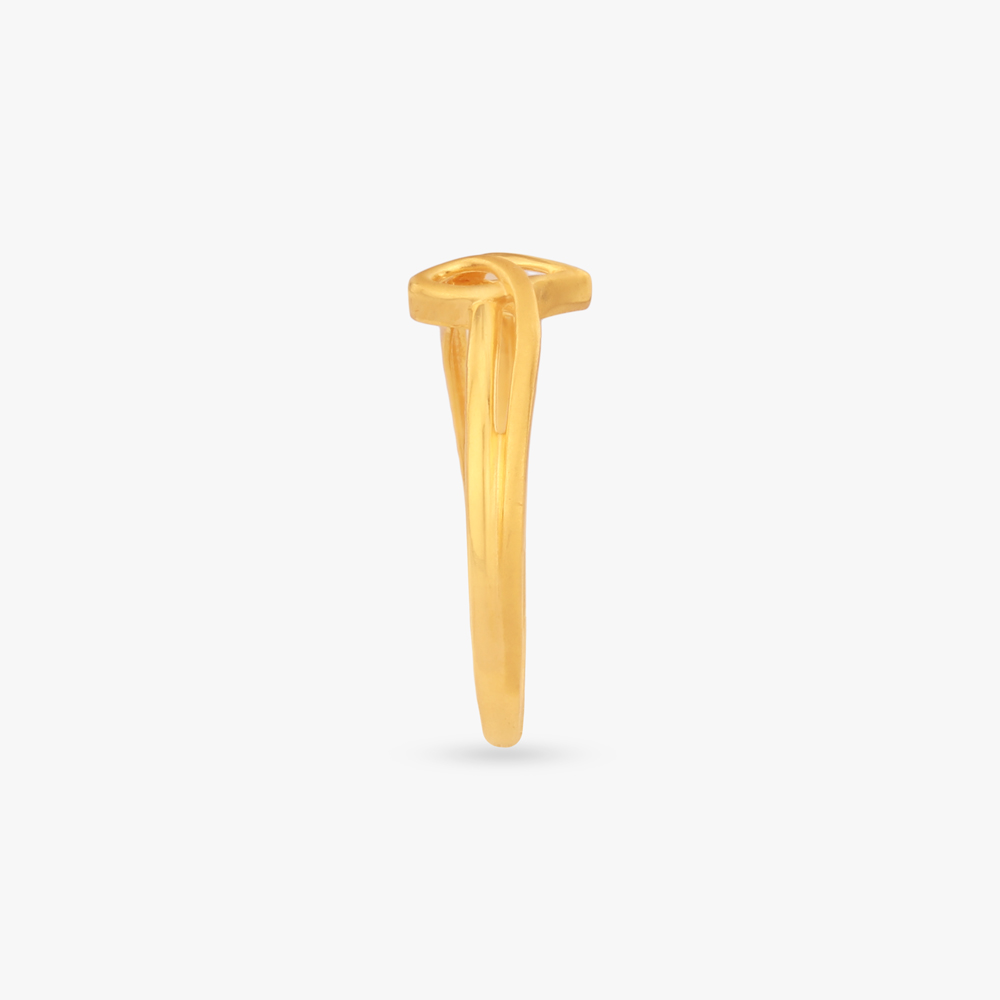 Heart Curve Gold Ring,,hi-res image number null
