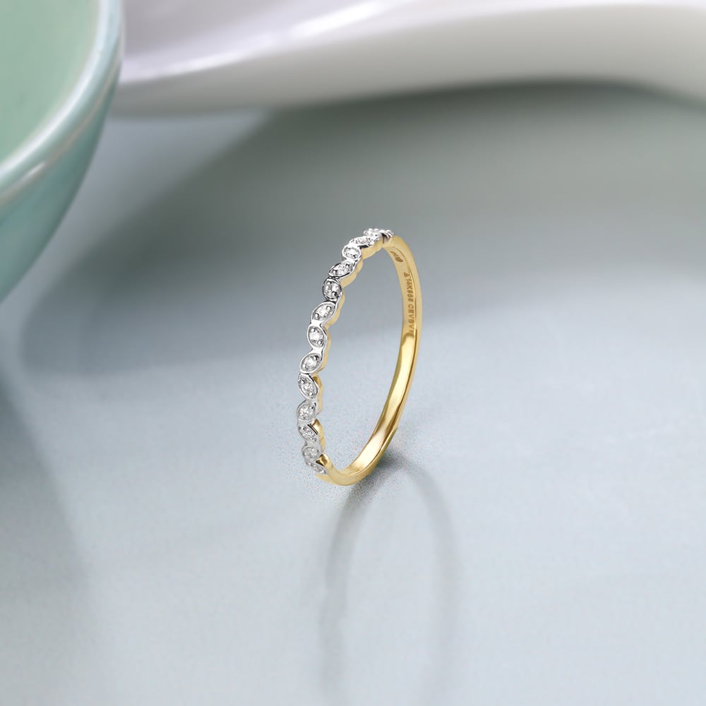 Aurora Arch 14KT Gold & Diamond Ring,,hi-res image number null