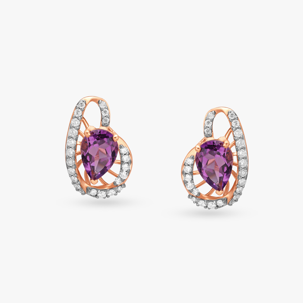 Amethyst clearance earrings tanishq