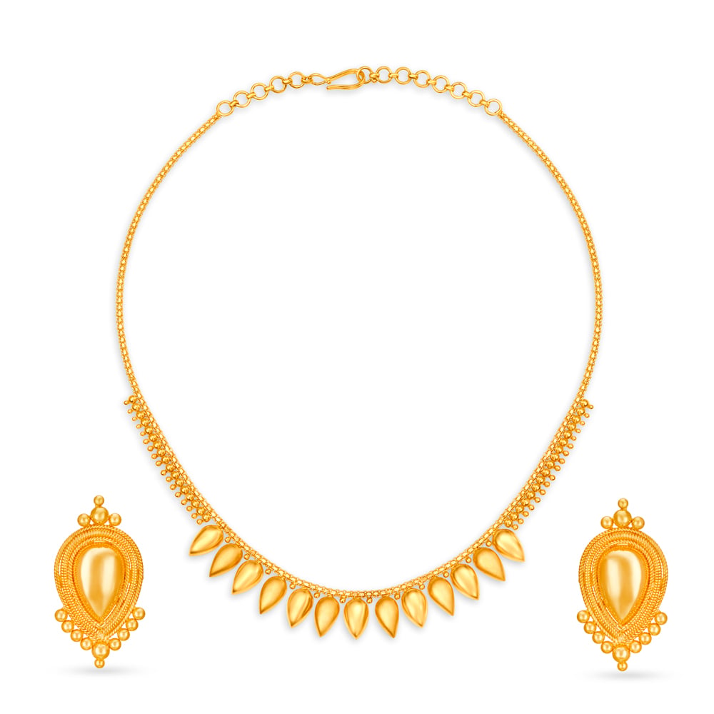 

Ethereal Pear Shape Necklace Set