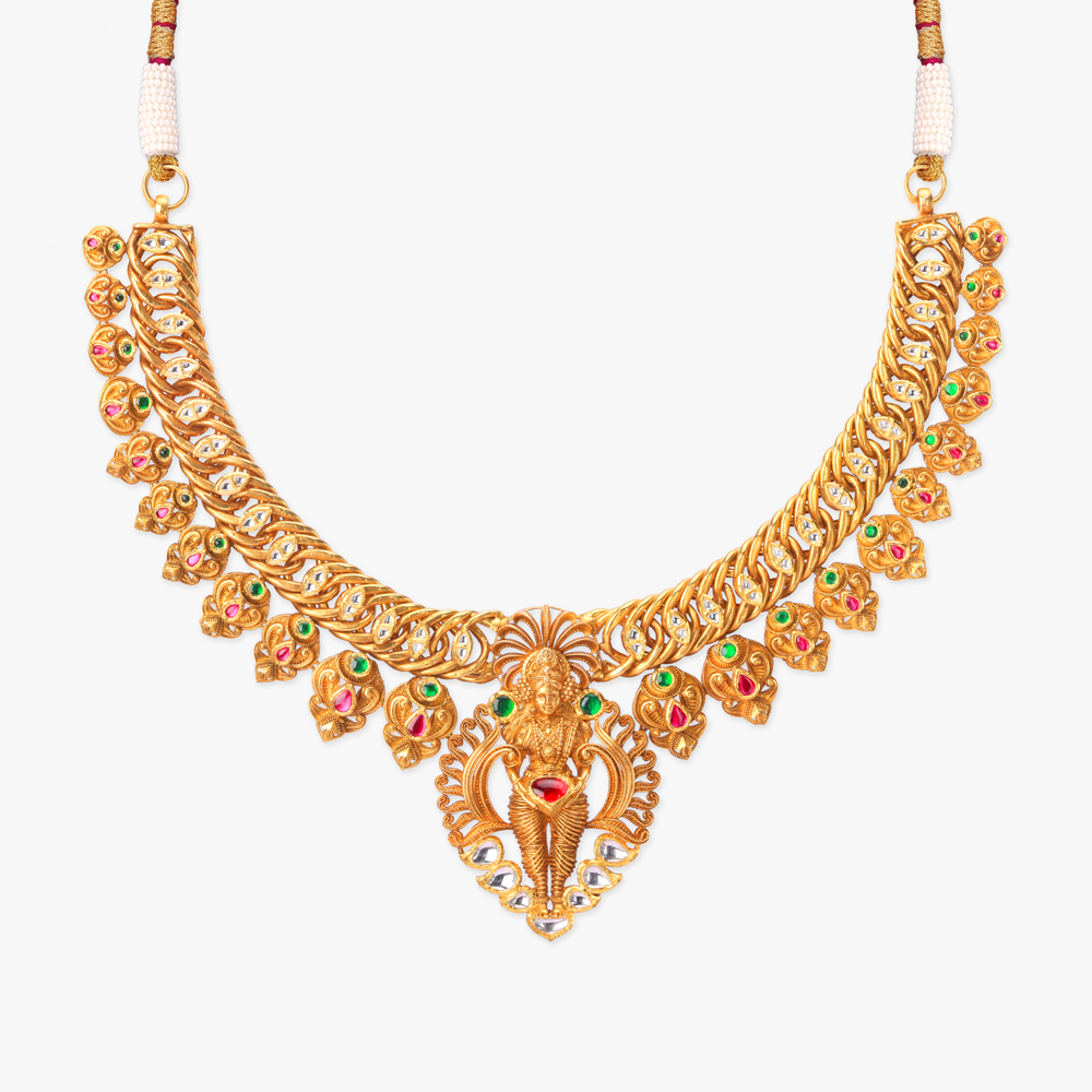 Divine Swirls Gold Necklace set,,hi-res image number null