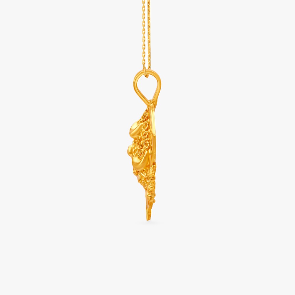 Petal Crest Gold Pendant,,hi-res image number null
