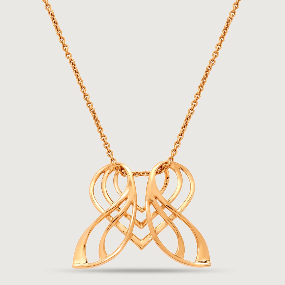 Butterfly Symphony Cupid Edit 14KT Gold Pendant,,hi-res image number null