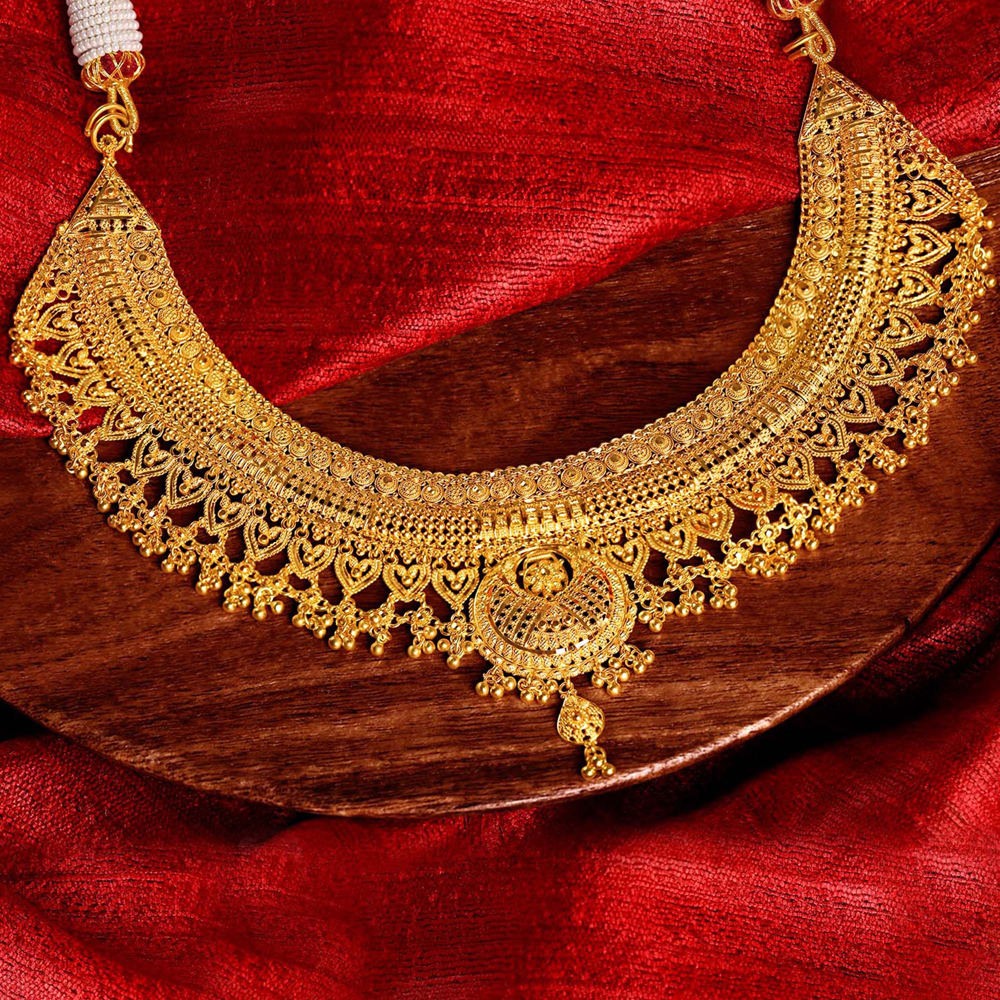 Gold necklace designs best sale by tanishq