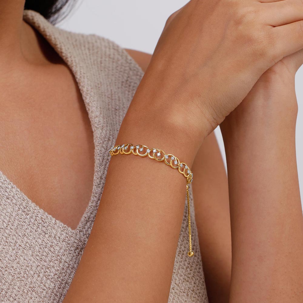 Graceful Curve Diamond Bracelet,,hi-res image number null