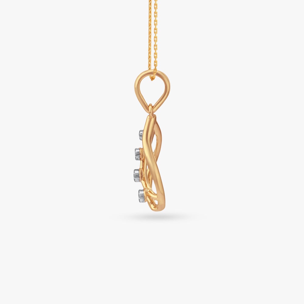 Cascade Curve Diamond Pendant,,hi-res image number null