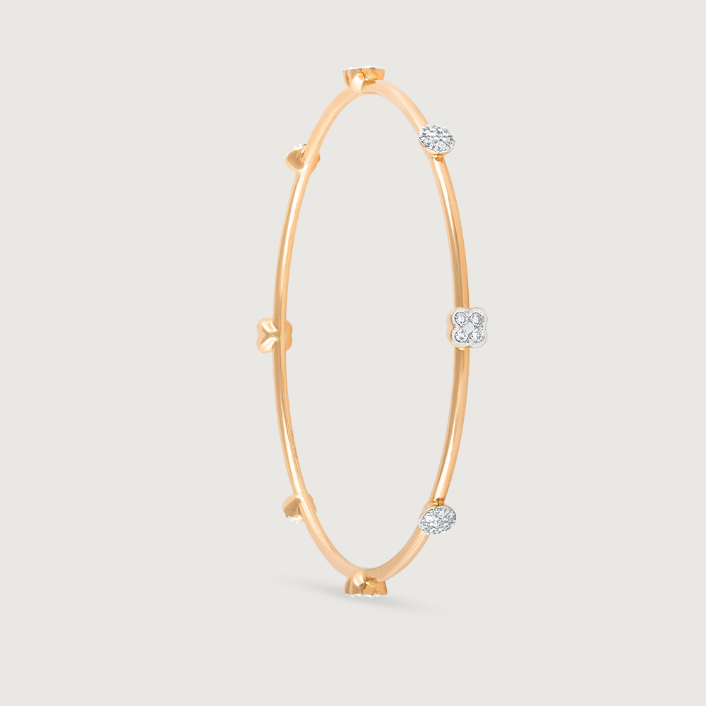 Timeless Shine Gold & Diamond Bangle,,hi-res image number null
