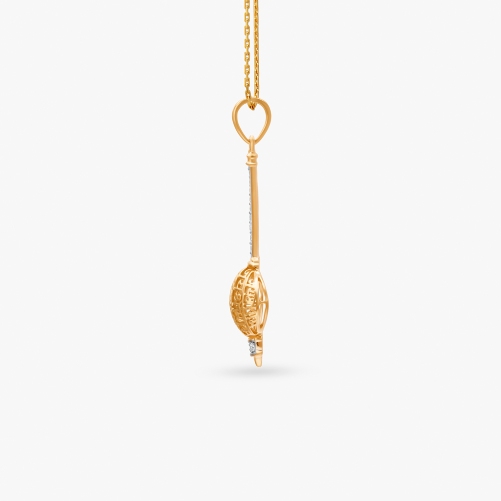 Ornate Mace Diamond Pendant,,hi-res image number null