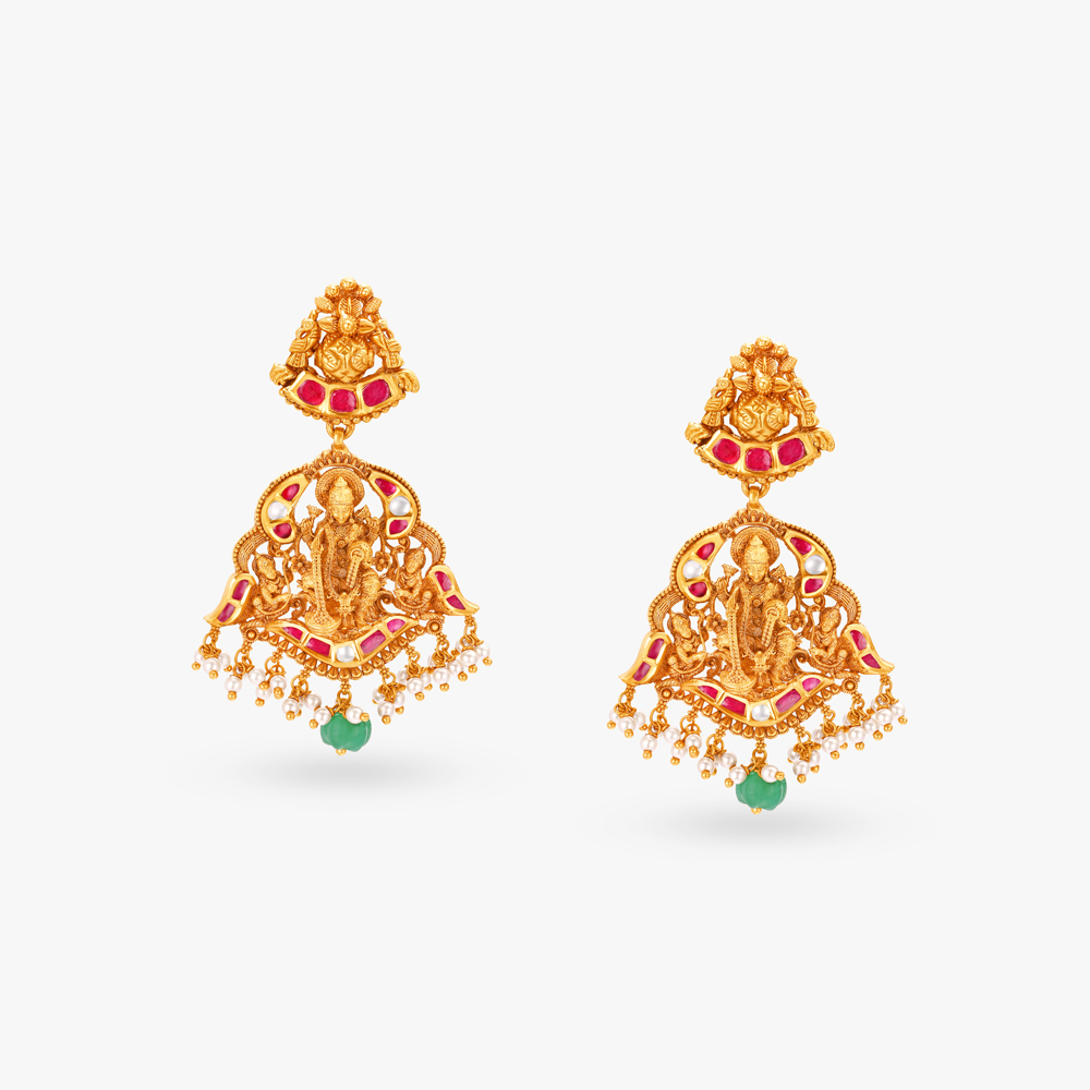 Divine Lakshmi Gold Haram Set,,hi-res image number null