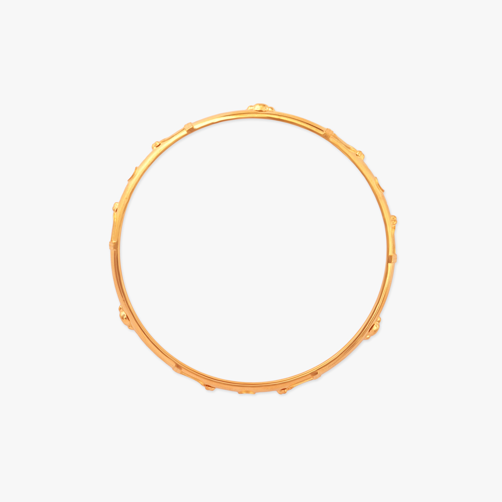 Floral Rhythm Gold Bangle,,hi-res image number null