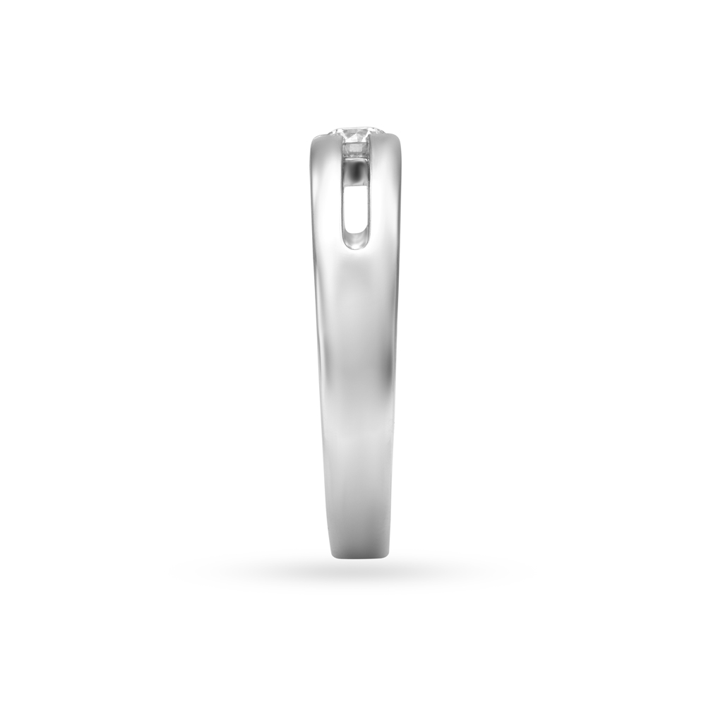 Dainty White Platinum Finger Ring