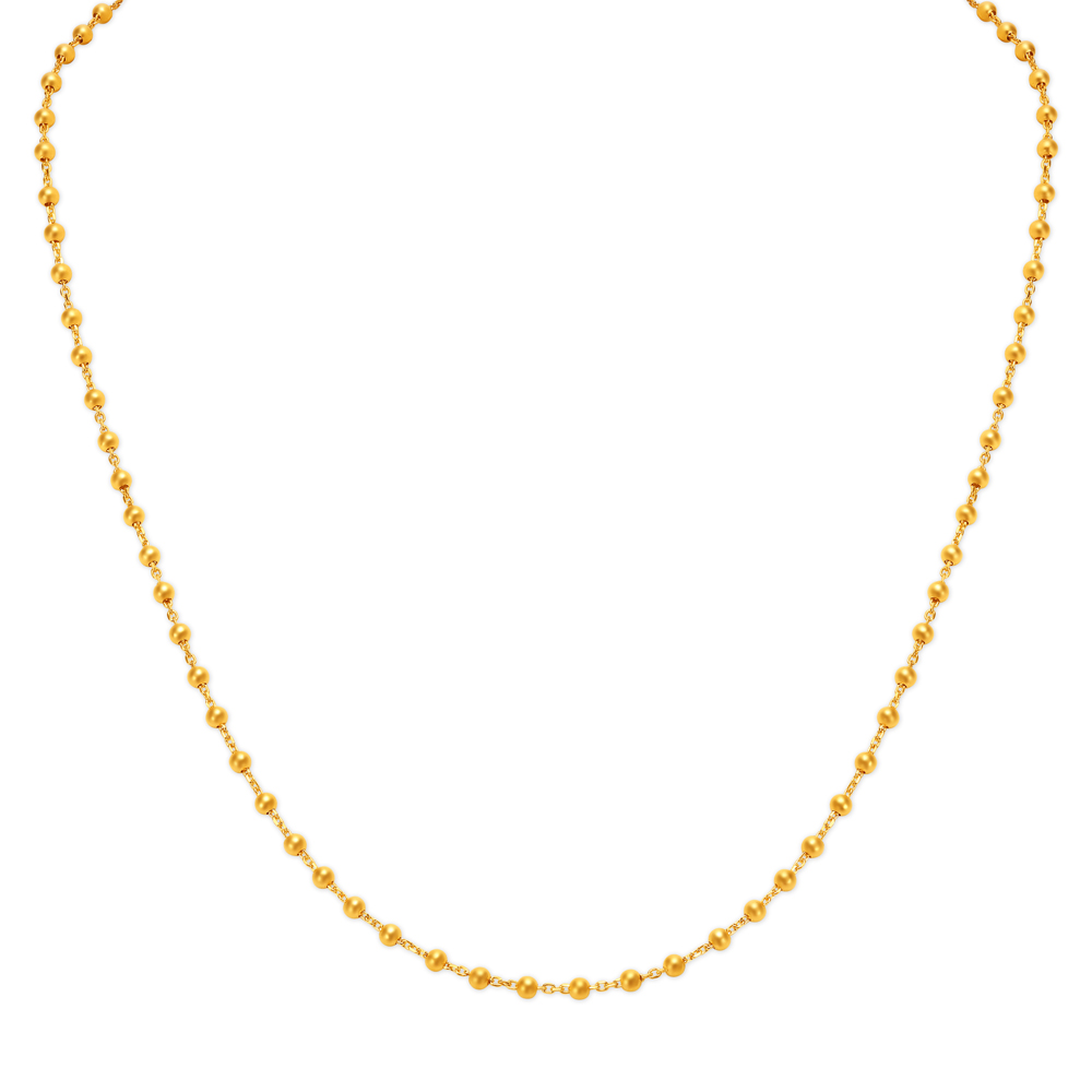 Gold beads chains tanishq 2025