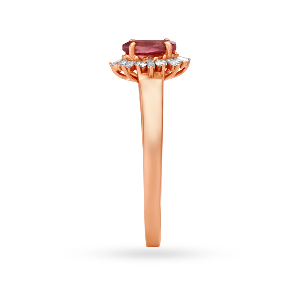 Tourmaline Studded Diamond Finger Ring,,hi-res image number null