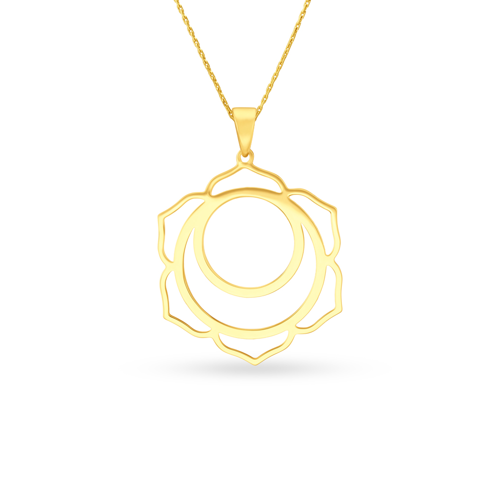 Concentric Swadhishthana Chakra Gold Pendant