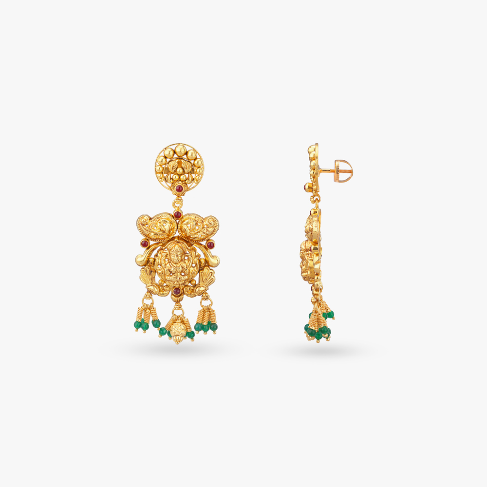 Timeless Royalty Gold Drop Earrings,,hi-res image number null
