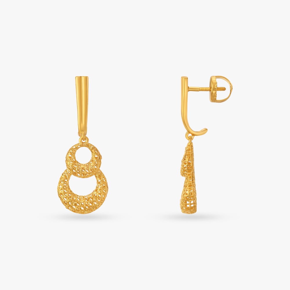 Graceful Glimmer Contemporary Drop Earrings,,hi-res image number null