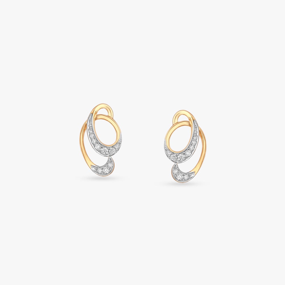 

Infinity Loop Diamond Stud Earrings