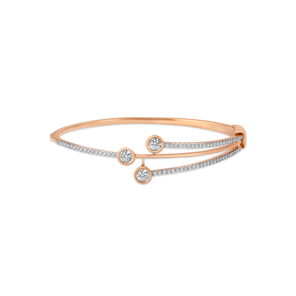 Stunning Diamond Bangle With Three Central Stones,,hi-res image number null