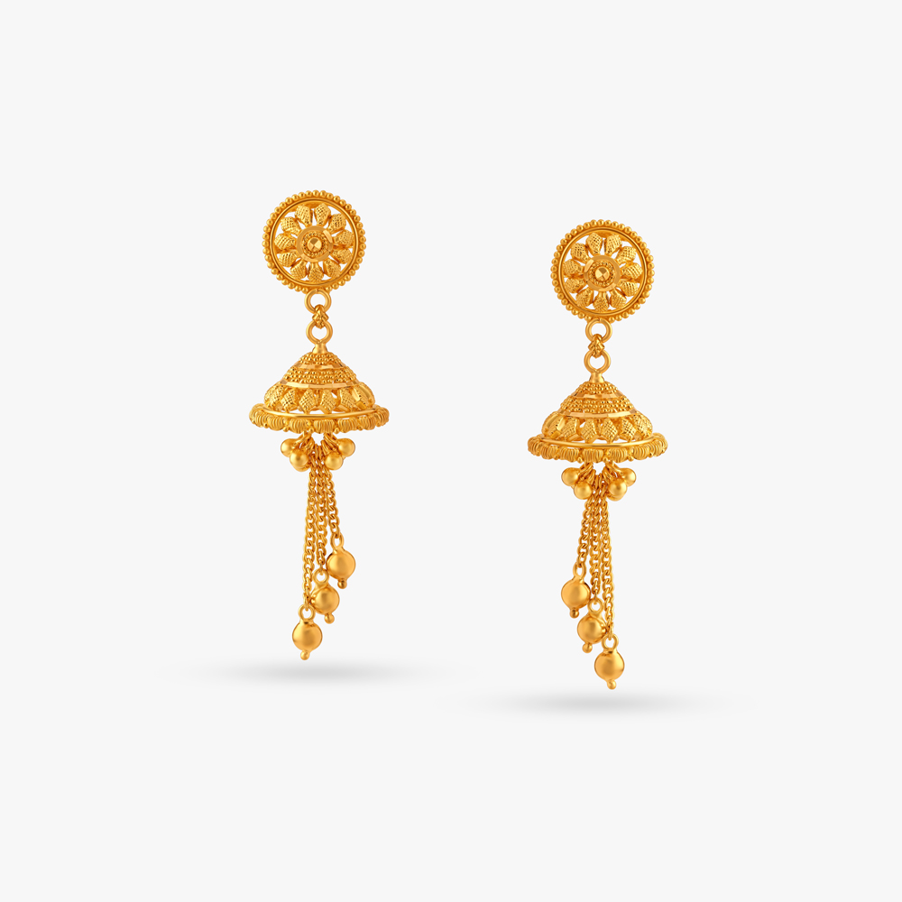 Floral Opulence Jhumkas,,hi-res image number null