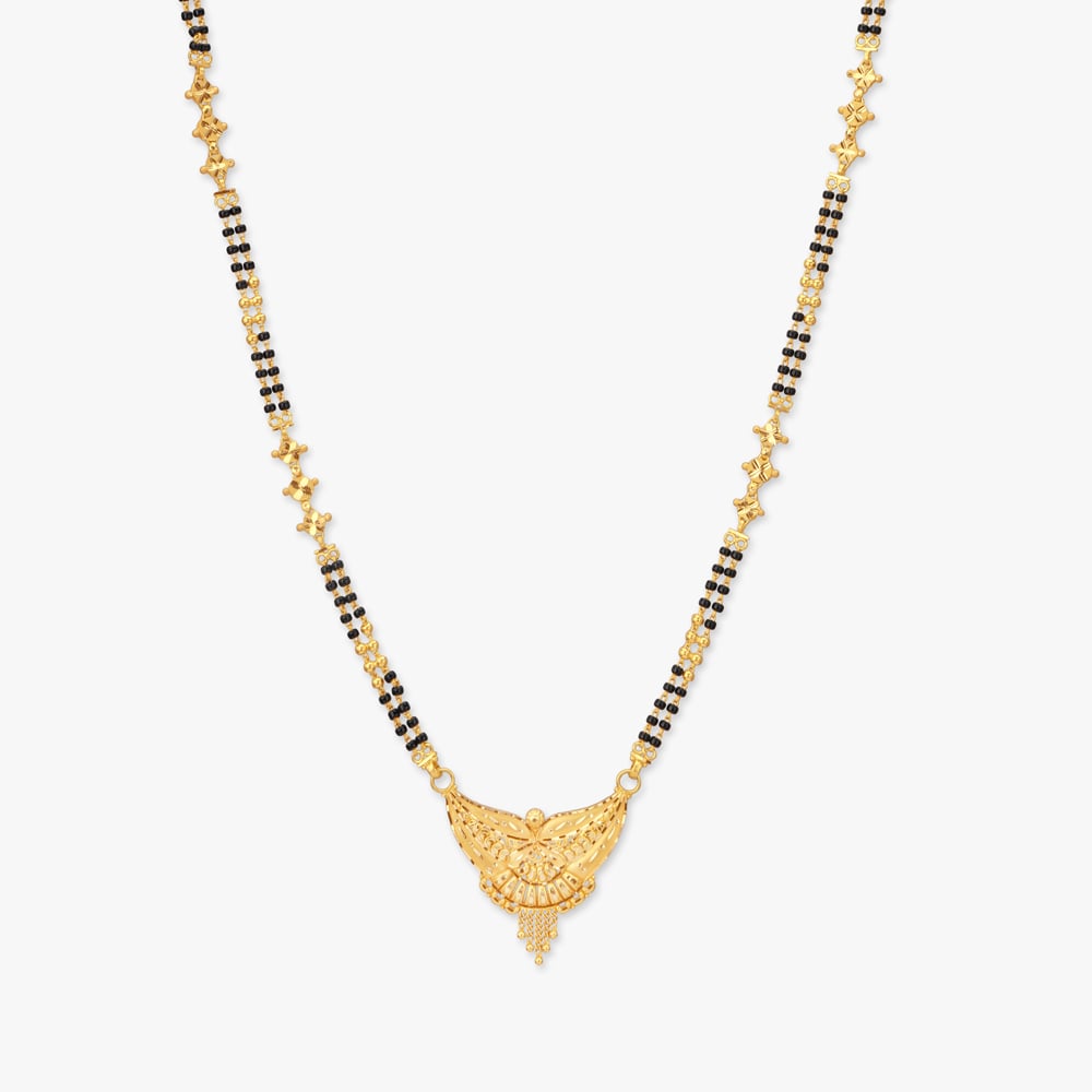 

Crescent Bloom Gold Mangalsutra