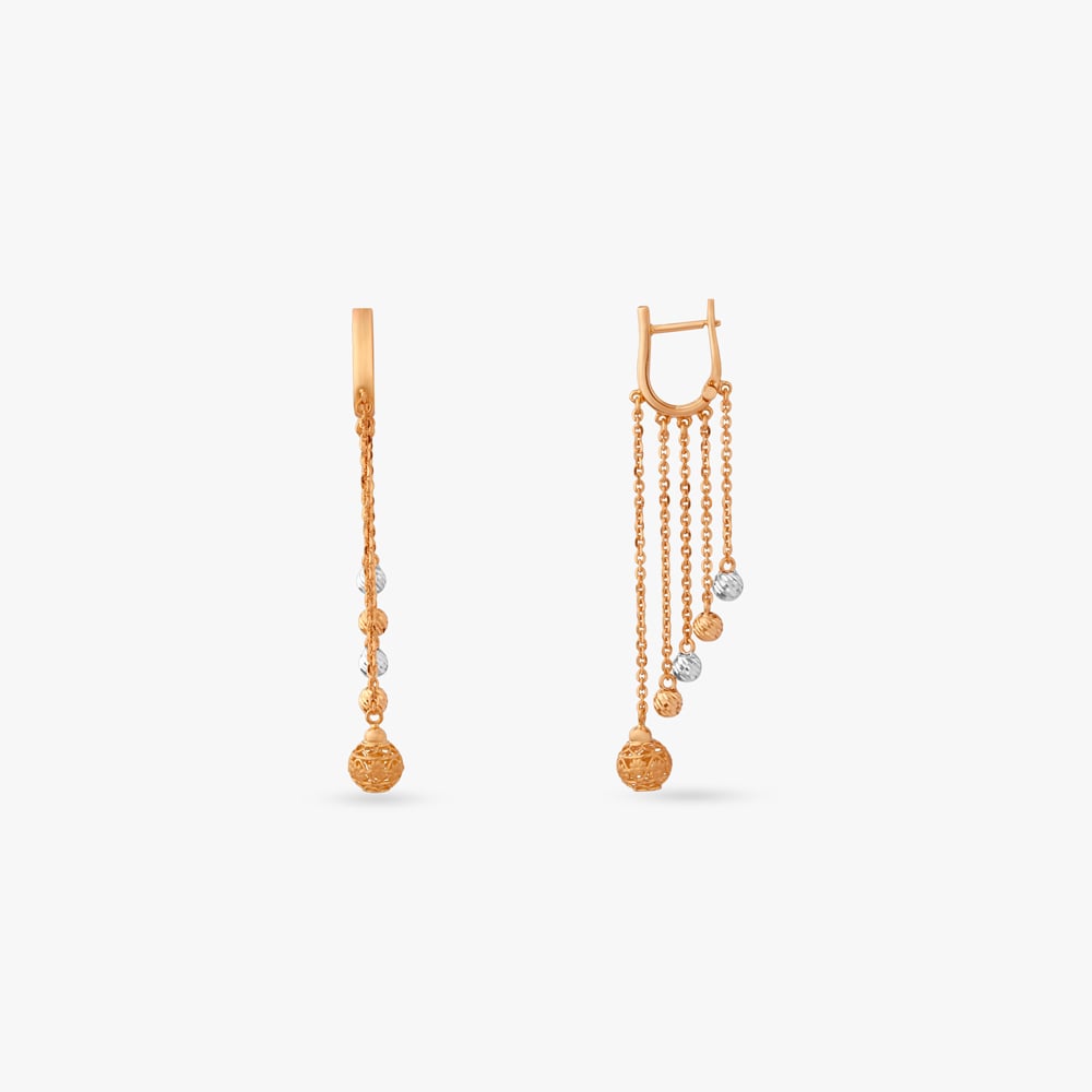 

Fringe Orbit Gold Hoop Earrings