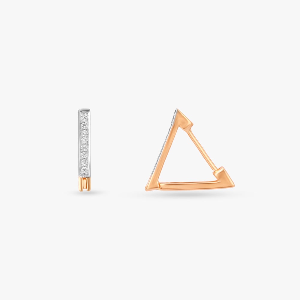 Angular Spark Diamond Hoop Earrings,,hi-res image number null