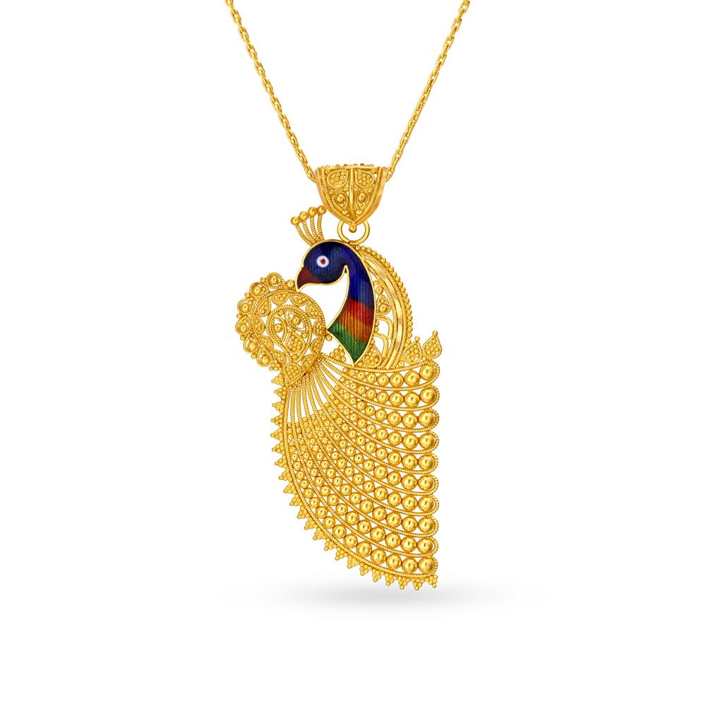 Tanishq peacock best sale pendant