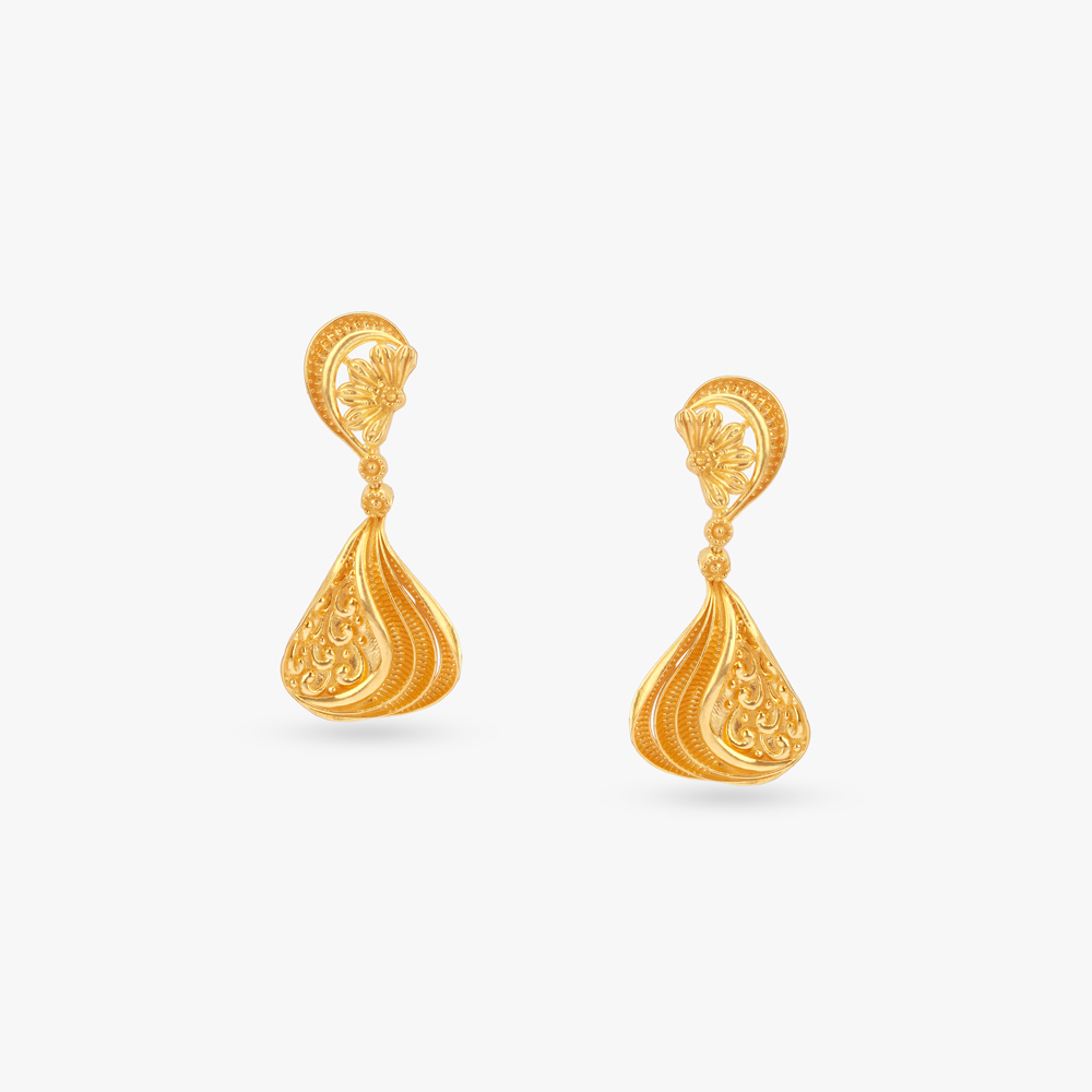 Mythical Embrace Gold Drop Earrings,,hi-res image number null