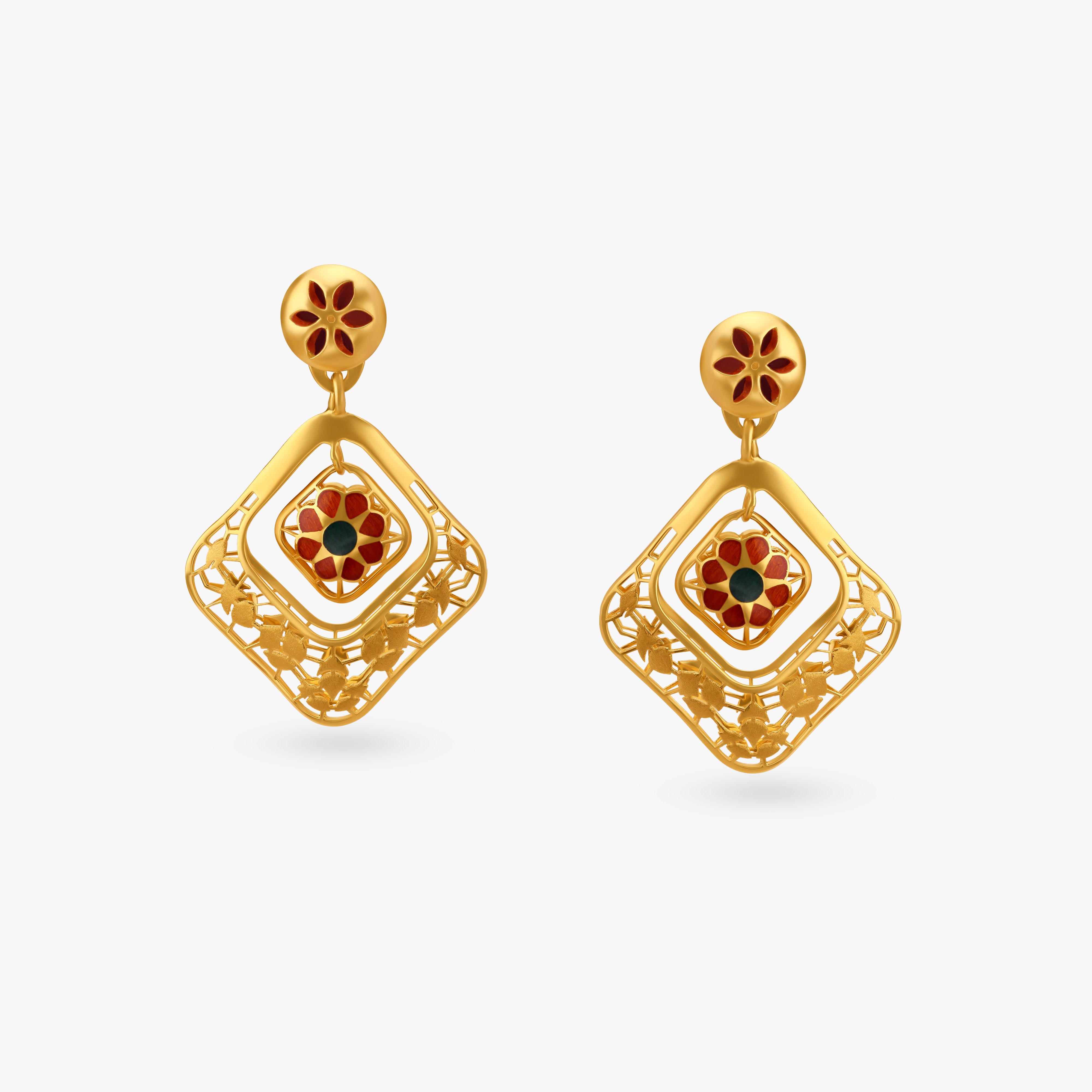 Geometric Pendant and Earrings Set,,hi-res image number null