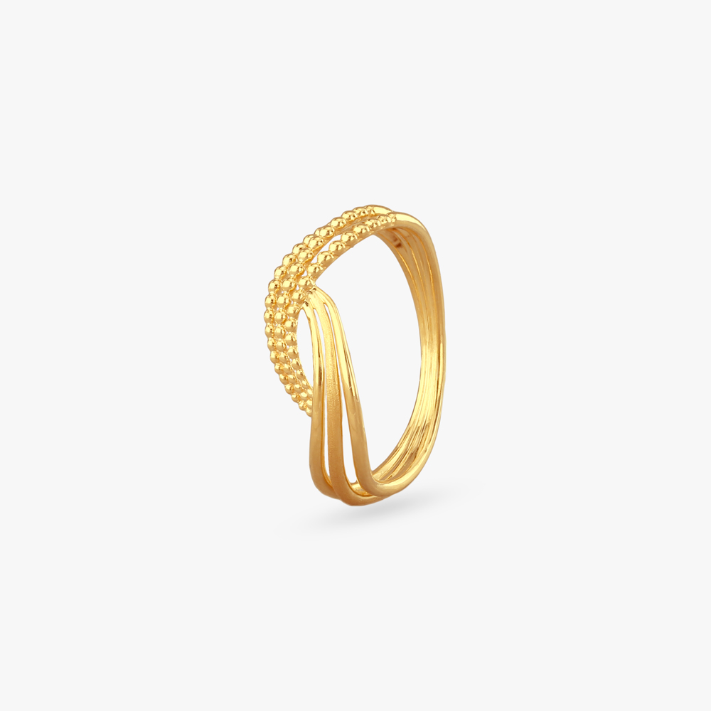 

Overlapped Charm Gold Ring