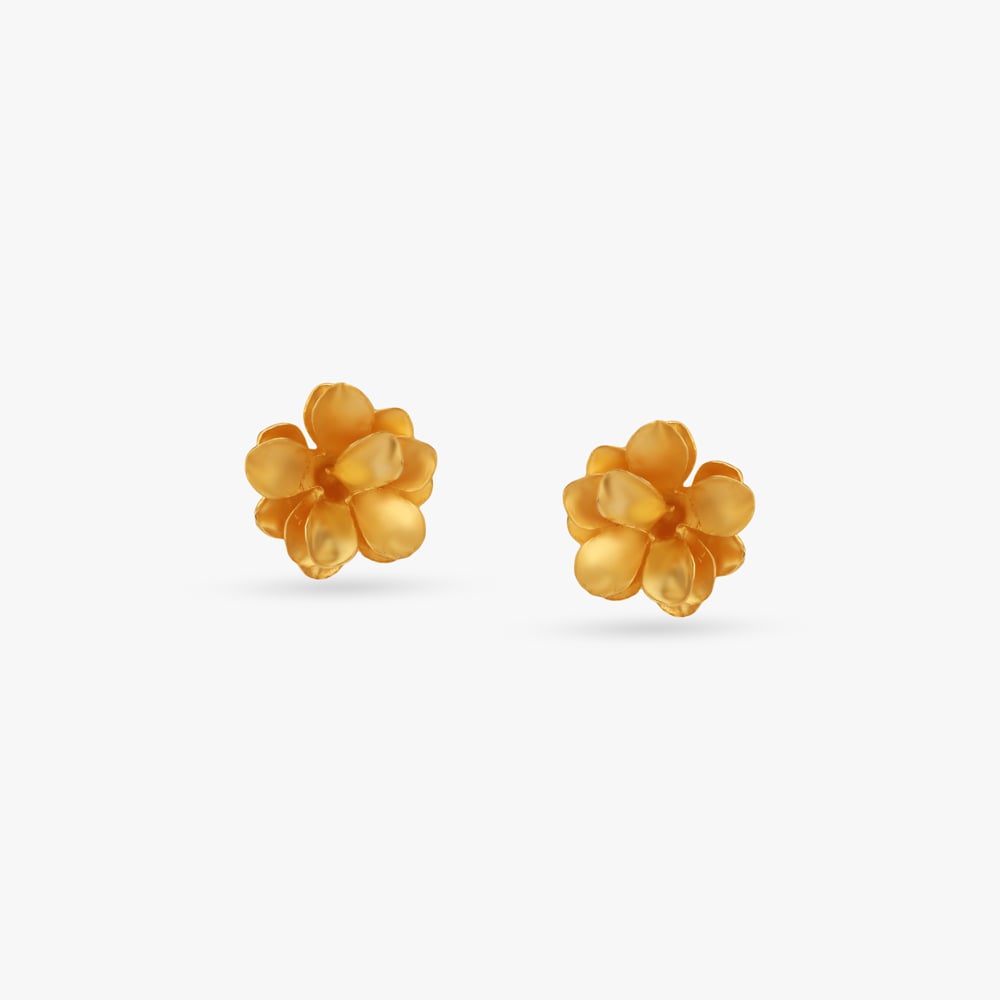 Blossom Whirl Gold Stud Earrings,,hi-res image number null