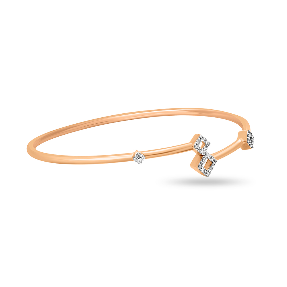 14KT Yellow Gold Diamond Bangle,,hi-res image number null