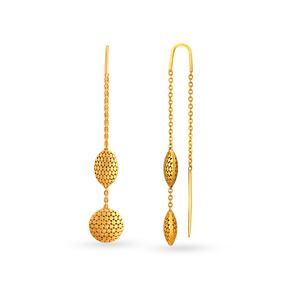 Contemporary Mesh Drop Earrings,,hi-res image number null