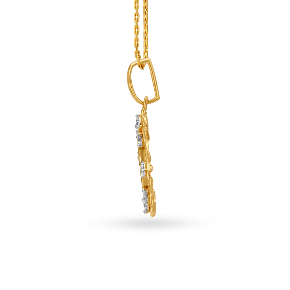 Pious Goddess Laxmi Diamond Pendant,,hi-res image number null