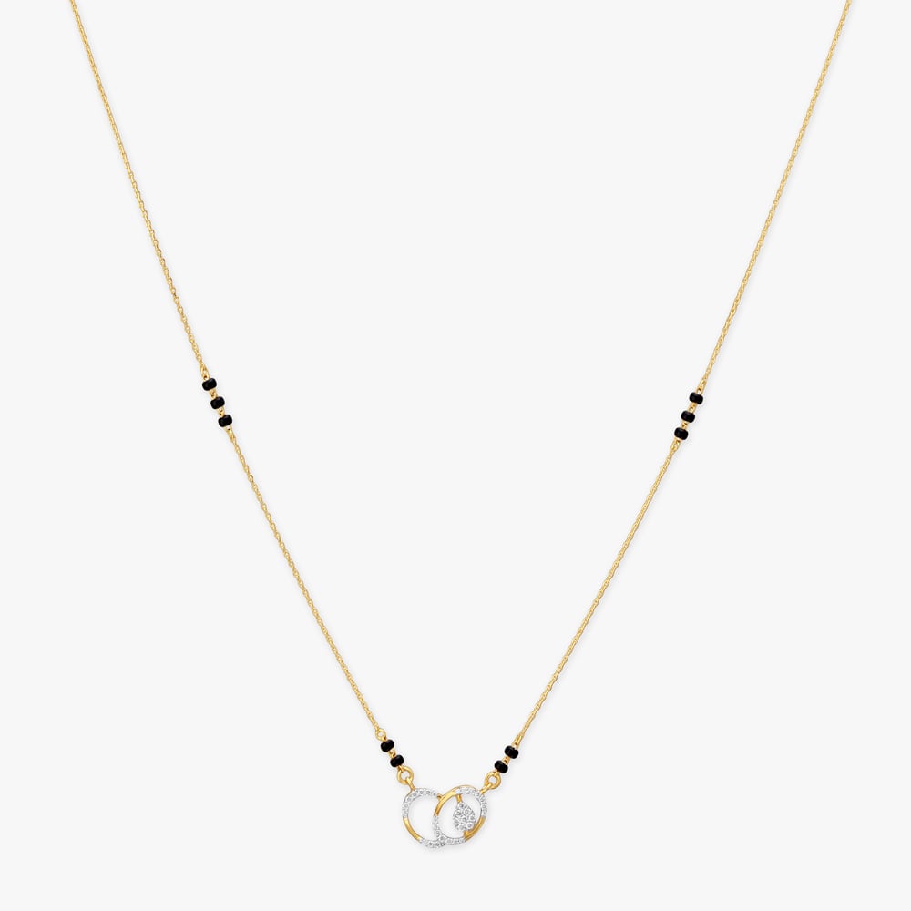 Linked Halo Diamond Mangalsutra,,hi-res image number null