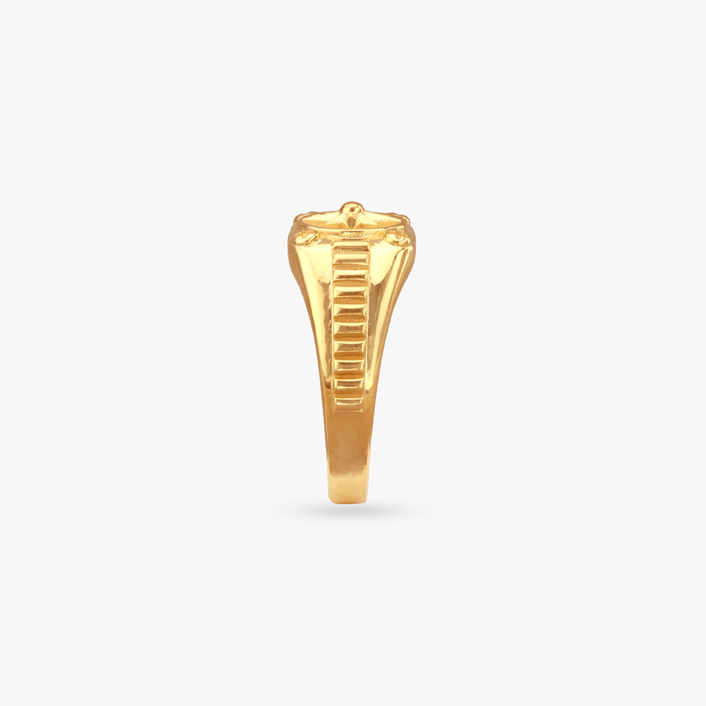 Guiding Star Gold Ring for Men,,hi-res image number null