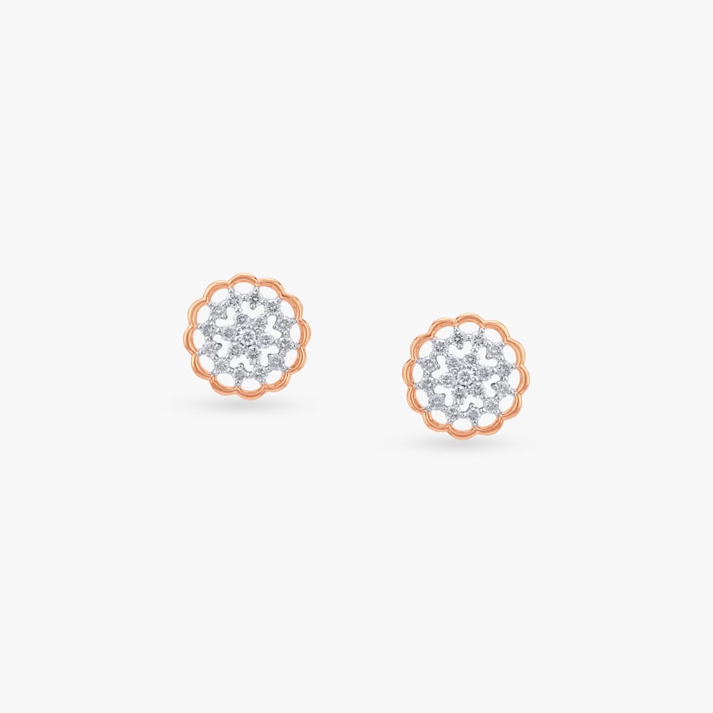 Bloom Burst Diamond Stud Earrings,,hi-res image number null