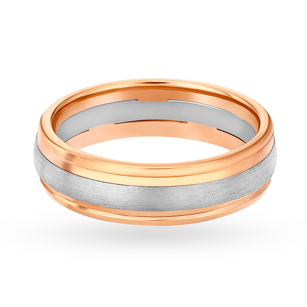 Timeless Platinum and Rose Gold Ring for Men,,hi-res image number null