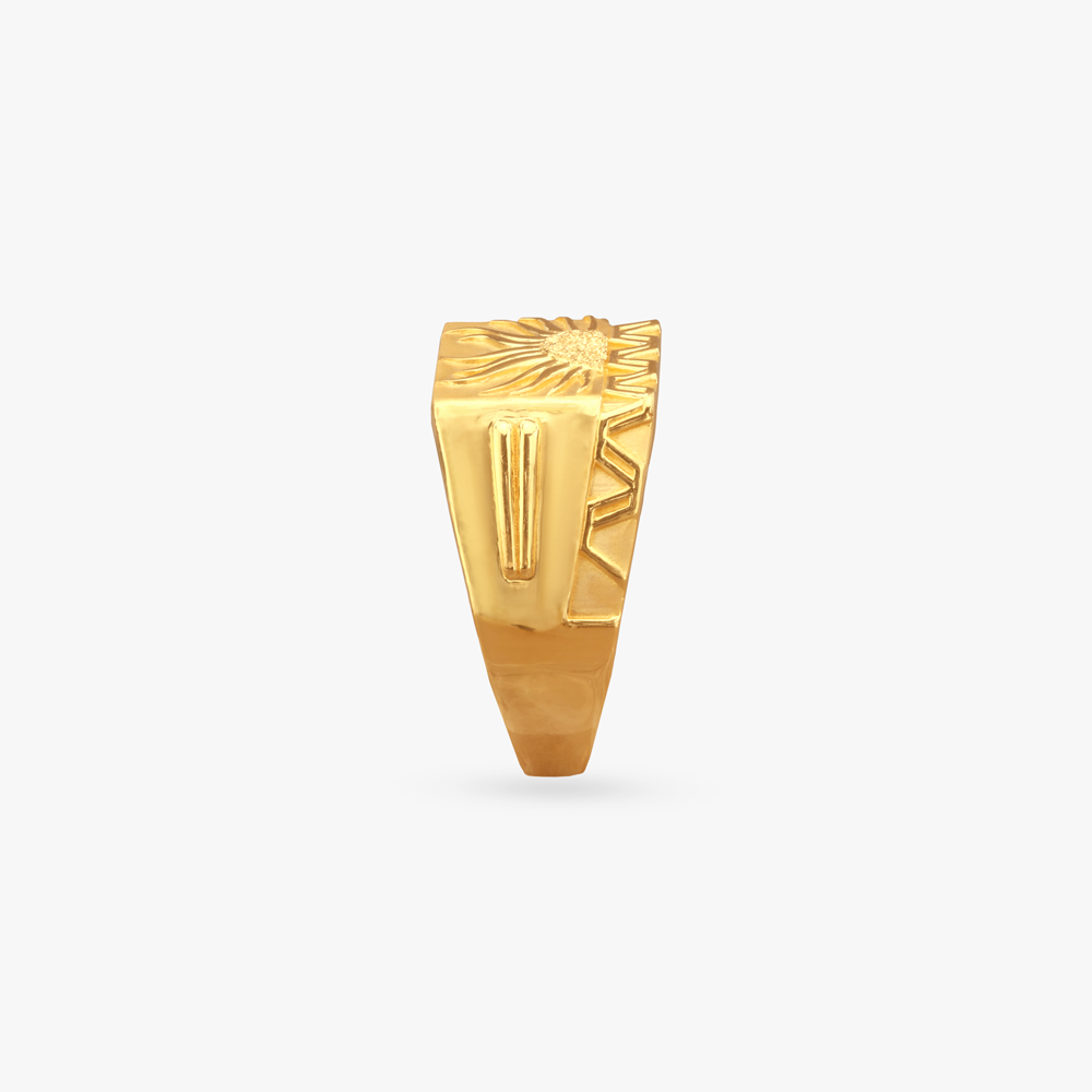 Solar Forge Gold Ring for Men,,hi-res image number null