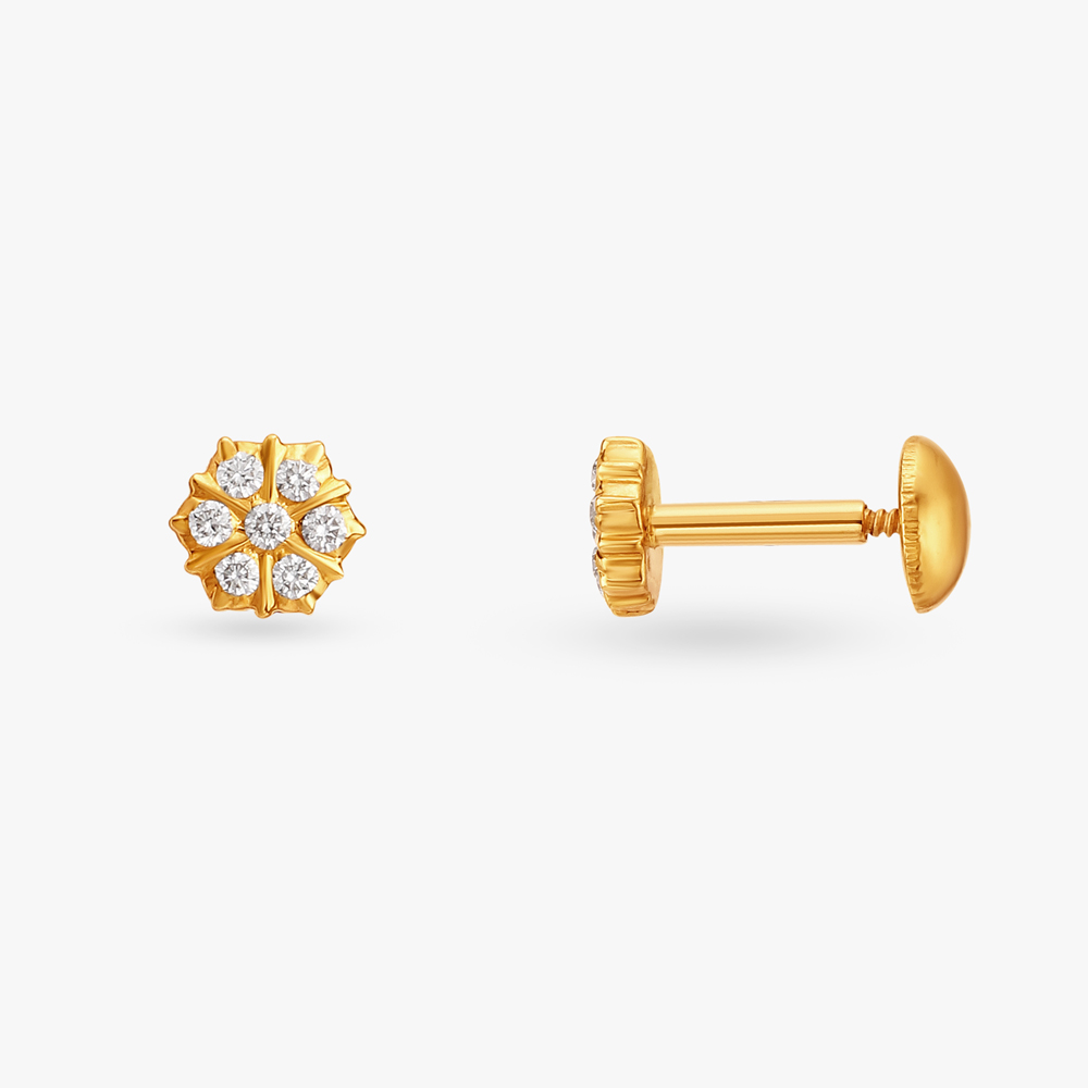 Starburst Elegance Diamond Stud Earrings,,hi-res image number null