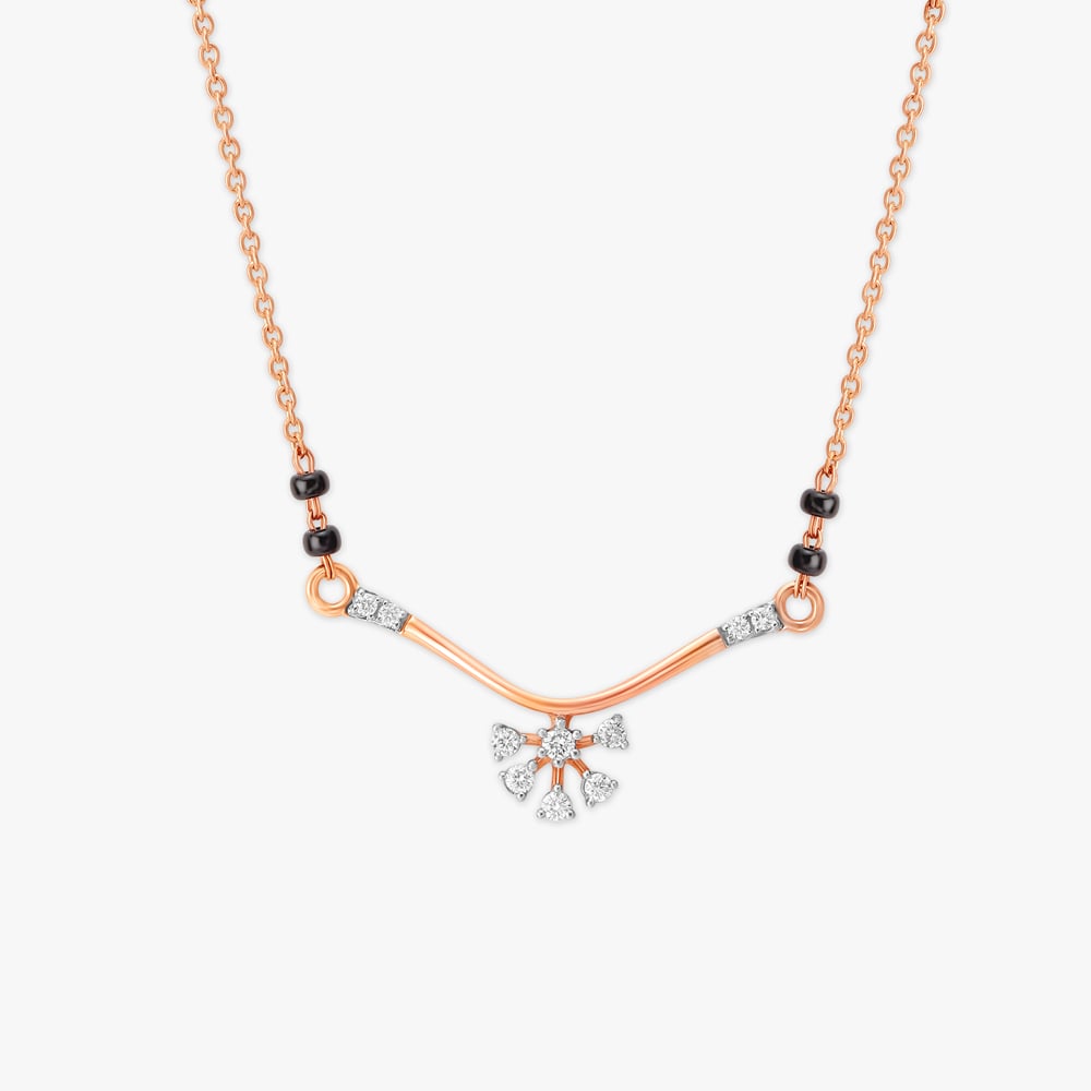 Mesmerising Floret Diamond Mangalsutra,,hi-res image number null