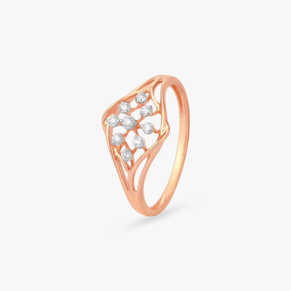Lattice Bloom Diamond Finger Ring,,hi-res image number null