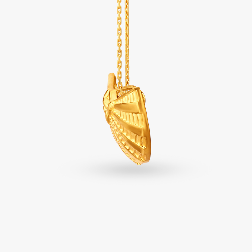 Geometric Gold Pendant and Earrings Set,,hi-res image number null